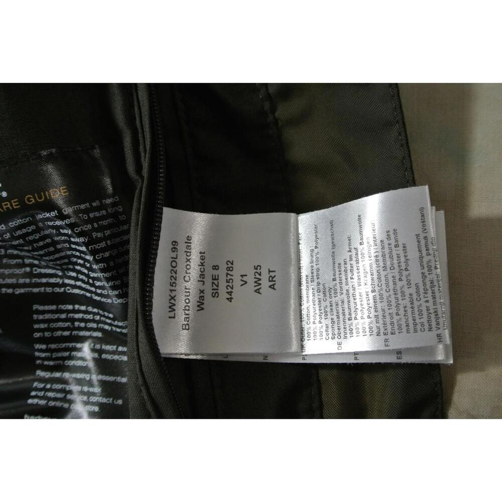 Barbour Croxdale Waxed Cotton Jacket - Picture 7 of 7